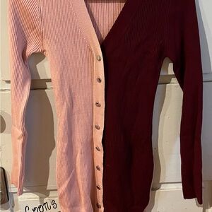 No Boundaries Pink and Burgundy Midi Dress
